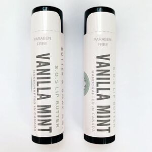 🌿Two Handcrafted Vanilla Mint S.O.S Lip butter sticks